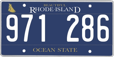 RI license plate 971286