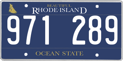 RI license plate 971289