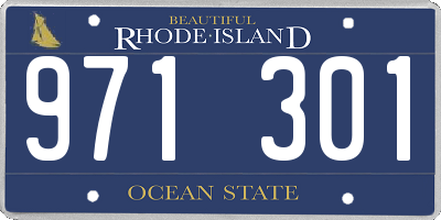 RI license plate 971301