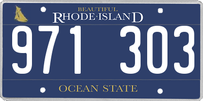 RI license plate 971303