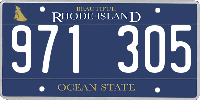 RI license plate 971305