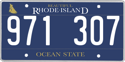 RI license plate 971307