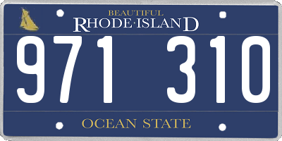RI license plate 971310