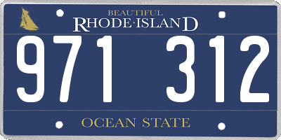 RI license plate 971312