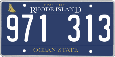 RI license plate 971313