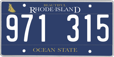RI license plate 971315