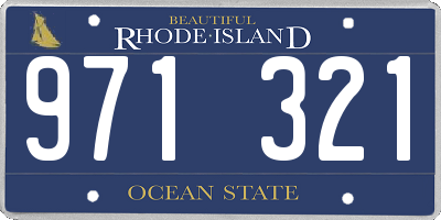 RI license plate 971321