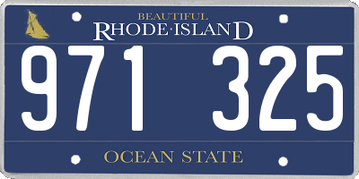 RI license plate 971325