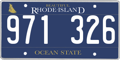 RI license plate 971326
