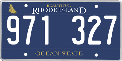 RI license plate 971327