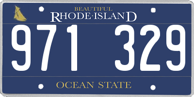 RI license plate 971329