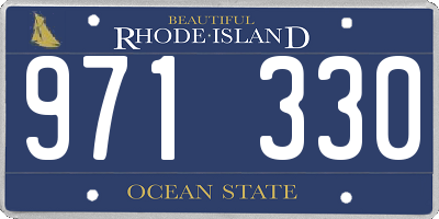 RI license plate 971330