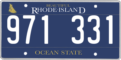 RI license plate 971331