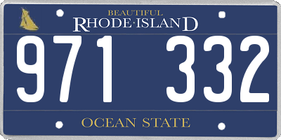 RI license plate 971332