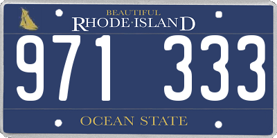 RI license plate 971333