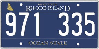 RI license plate 971335