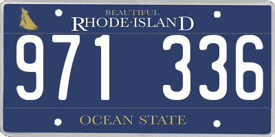 RI license plate 971336