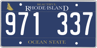 RI license plate 971337