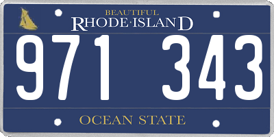 RI license plate 971343