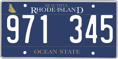 RI license plate 971345