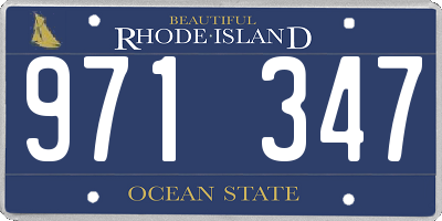 RI license plate 971347
