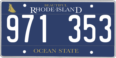 RI license plate 971353