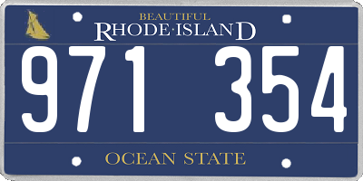 RI license plate 971354