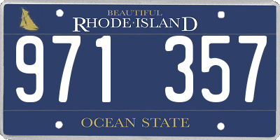 RI license plate 971357