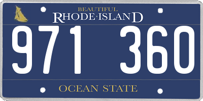 RI license plate 971360