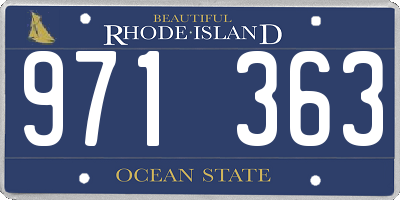 RI license plate 971363