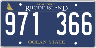 RI license plate 971366