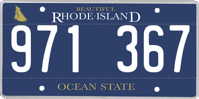 RI license plate 971367