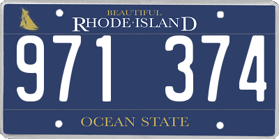 RI license plate 971374