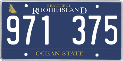 RI license plate 971375