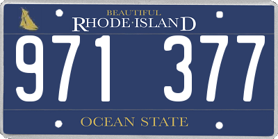 RI license plate 971377