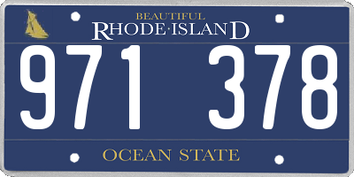 RI license plate 971378