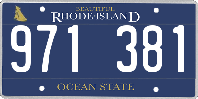 RI license plate 971381