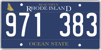 RI license plate 971383