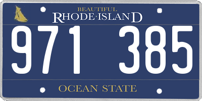 RI license plate 971385