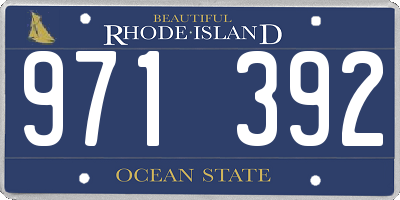 RI license plate 971392