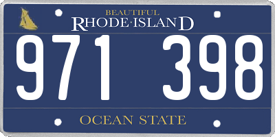 RI license plate 971398