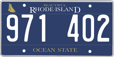 RI license plate 971402