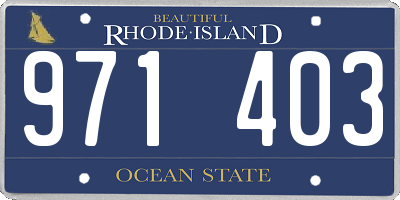 RI license plate 971403