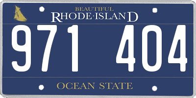 RI license plate 971404
