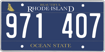 RI license plate 971407