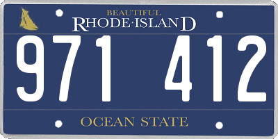 RI license plate 971412