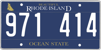 RI license plate 971414