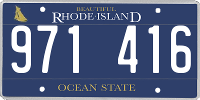 RI license plate 971416