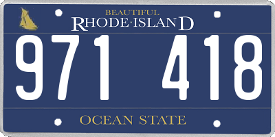 RI license plate 971418