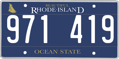 RI license plate 971419